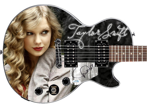 Taylor Swift Autographed Epiphone 1/1 Custom Graphics Guitar