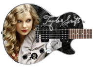 Taylor Swift Autographed Epiphone 1/1 Custom Graphics Guitar