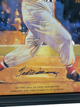 Load image into Gallery viewer, Ted Williams Autographed Framed Boston Red Sox Hit List Photo Green Diamond
