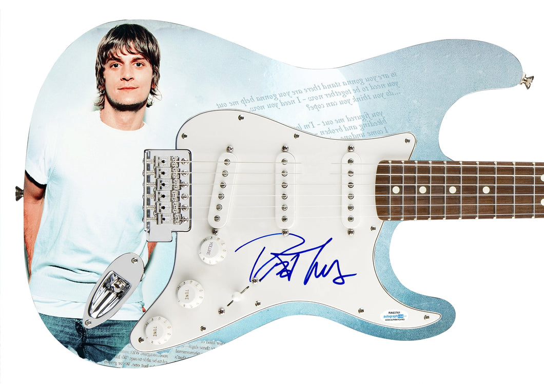 Rob Thomas Matchbox Twenty Signed Custom Photo Graphics 1/1 Guitar