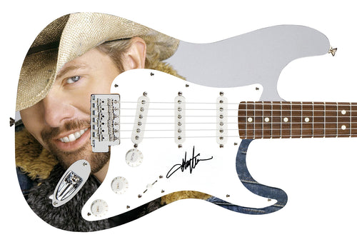 Toby Keith Autographed Signed Custom Photo Graphics Guitar