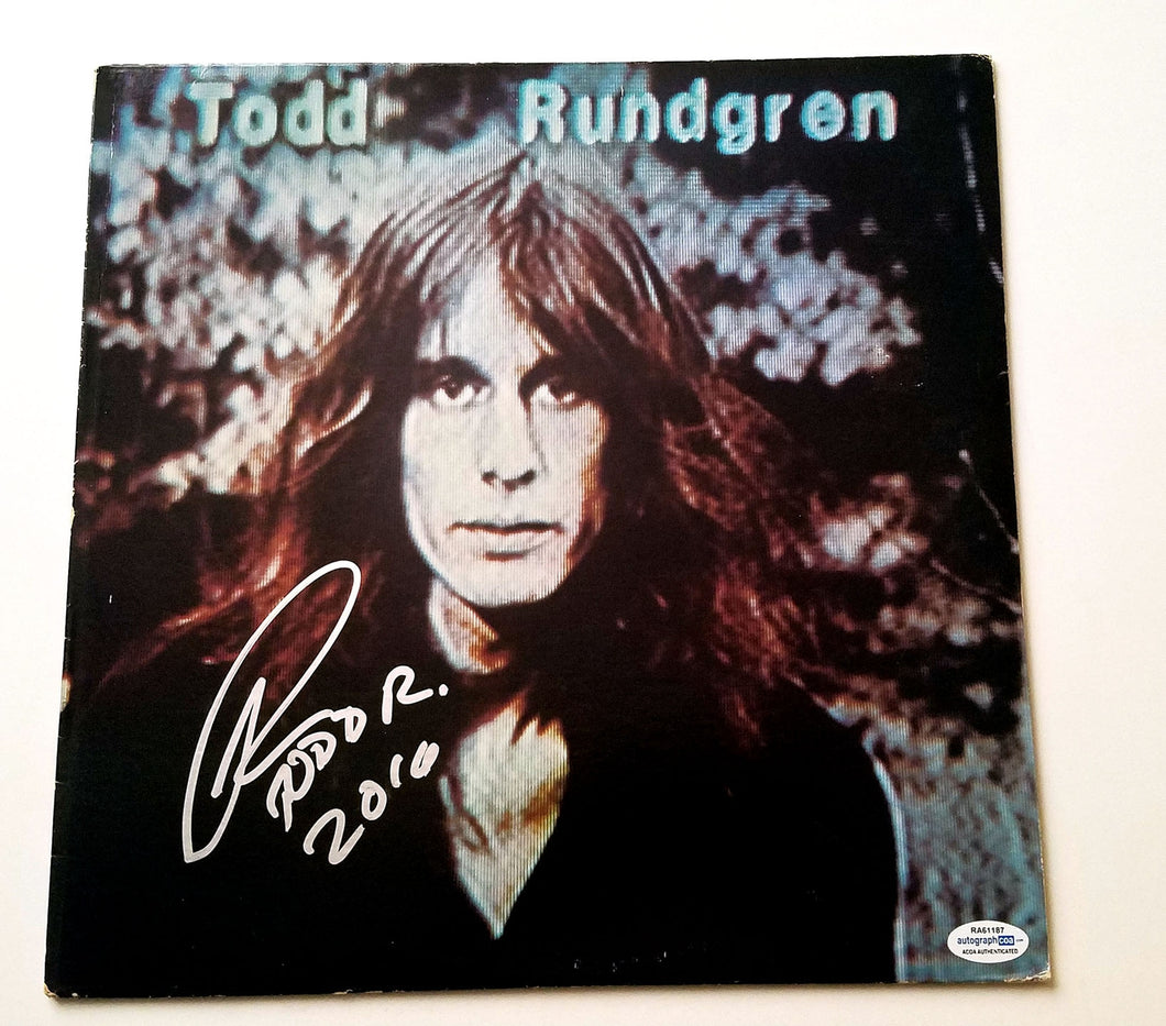 Todd Rundgren Signed Hermit Of Mink Hollow Album Cover