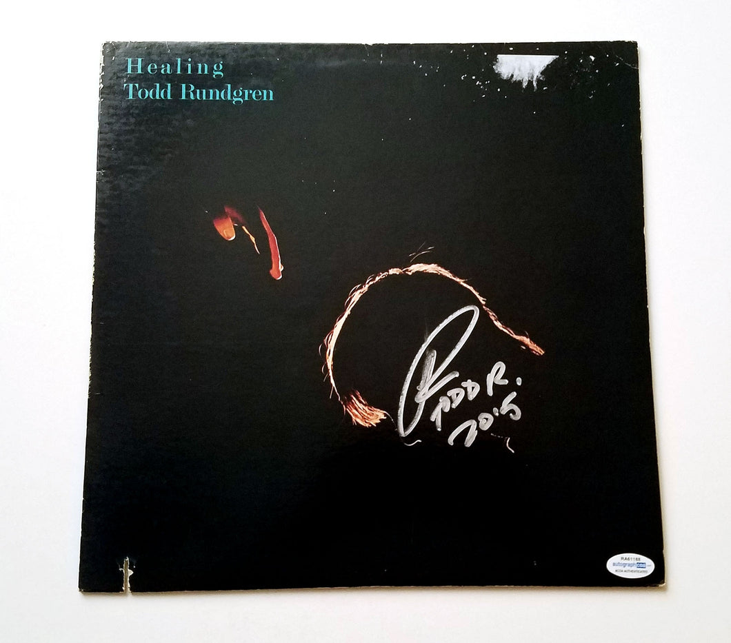 Todd Rungren Autographed Healing Signed Album Lp Cover