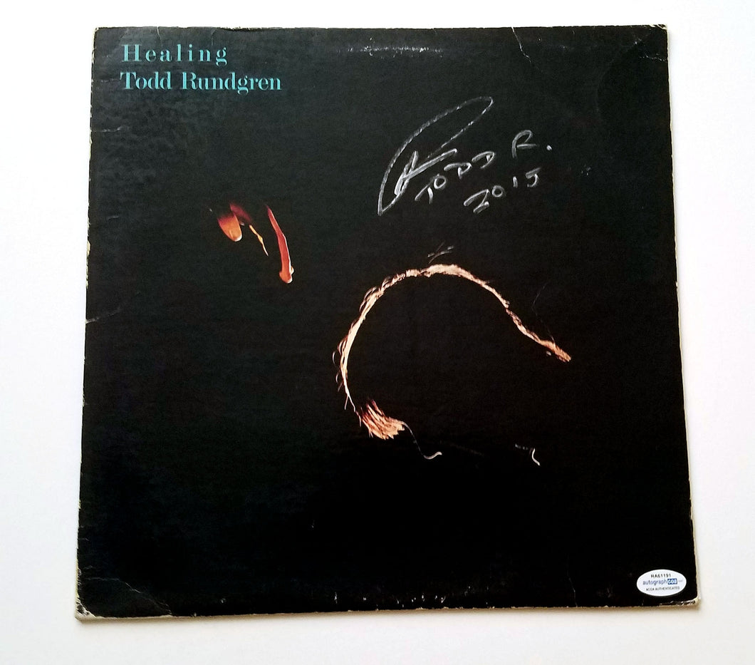 Todd Rungren Autographed Signed Healing Album Lp Cover