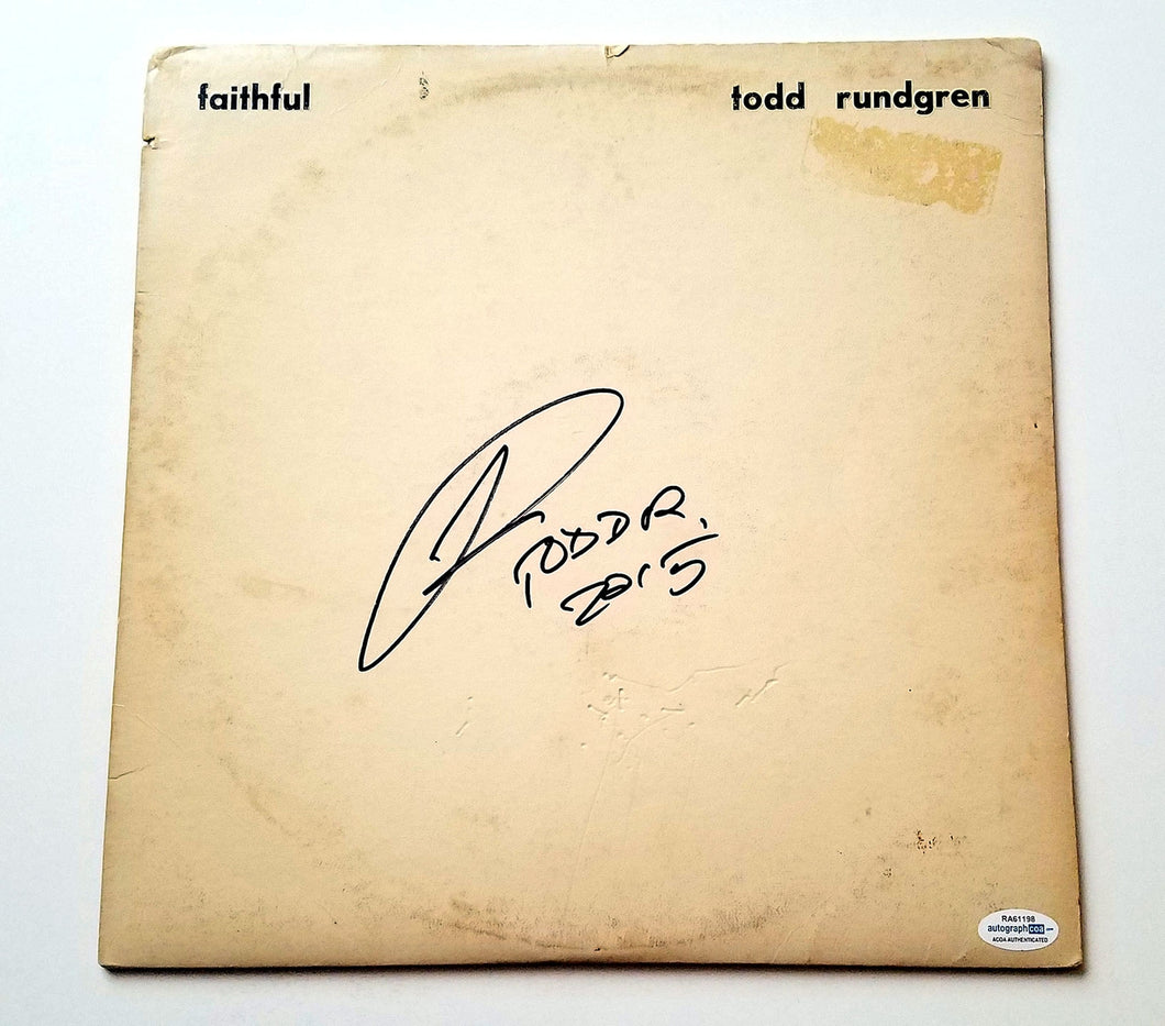 Todd Rundgren Autographed Signed Faithful Album LP