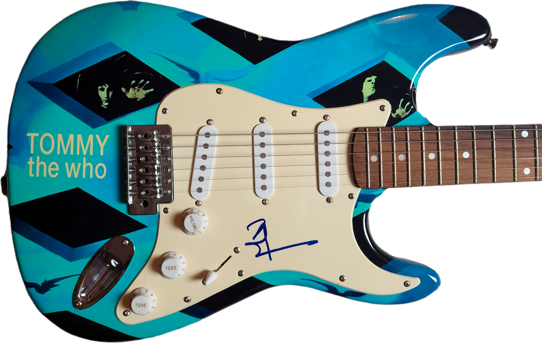 The Who Pete Townshend Autographed Signed Custom Graphics Guitar UACC AFTAL