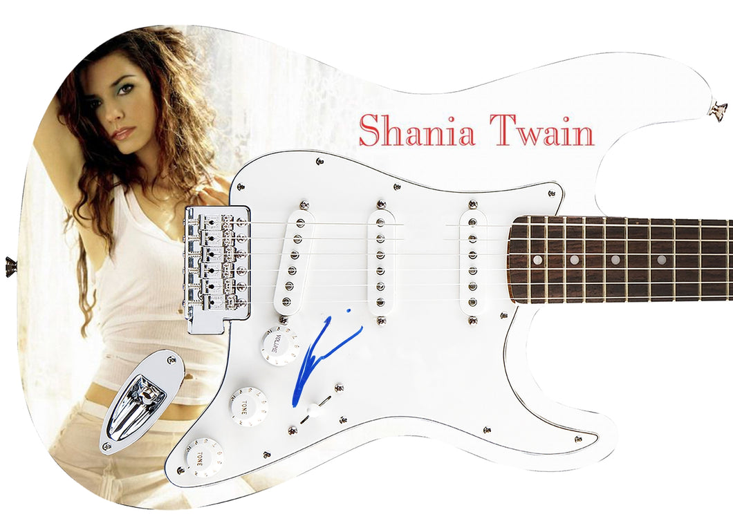 Shania Twain Autographed Signed 1/1 Custom Graphics Guitar
