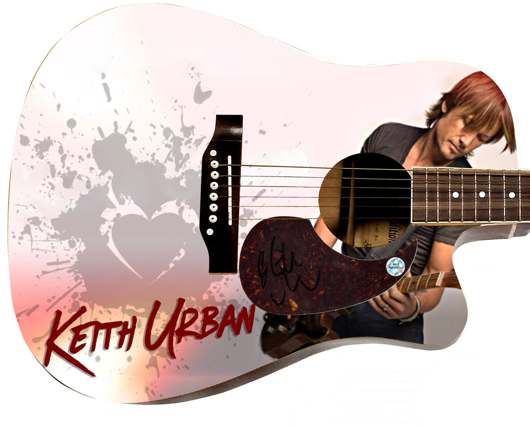 Keith Urban Autographed 1/1 Custom Graphics Photo Guitar