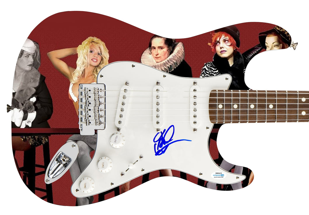 Panic! At The Disco Brendon Urie Signed 1/1 Custom Graphics Photo Guitar