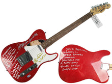 Load image into Gallery viewer, The Beach Boys Signed Fender Guitar w Surfin USA Lyrics Exact Proof BAS Witness
