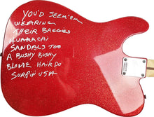 Load image into Gallery viewer, The Beach Boys Signed Fender Guitar w Surfin USA Lyrics Exact Proof BAS Witness
