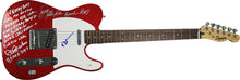 Load image into Gallery viewer, The Beach Boys Signed Fender Guitar w Surfin USA Lyrics Exact Proof BAS Witness
