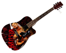 Load image into Gallery viewer, WWE Batista Autographed 1/1 Custom Graphics Photo WWF Guitar PSA
