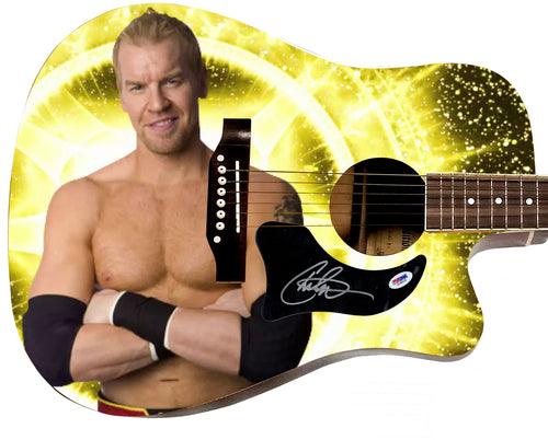 WWE Christian Autographed 1/1 Custom Graphics Photo WWF Guitar