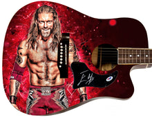 Load image into Gallery viewer, WWE Edge Autographed 1/1 Custom Graphics Photo WWF Guitar
