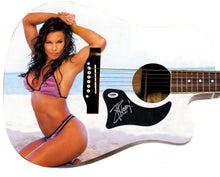 Load image into Gallery viewer, WWE Ivory Autographed 1/1 Custom Graphics Photo WWF Guitar
