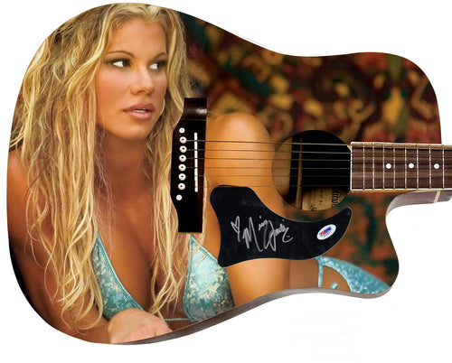 WWE Miss Jackie Autographed 1/1 Custom Graphics Photo WWF Guitar