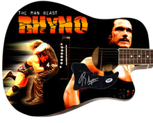 Load image into Gallery viewer, WWE Rhyno Autographed 1/1 Custom Graphics Photo WWF Guitar
