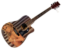Load image into Gallery viewer, WWE Terri Runnels Autographed 1/1 Custom Graphics Photo WWF Guitar PSA
