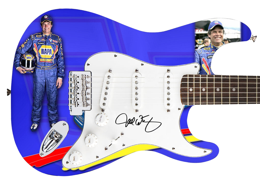 Michael Waltrip Autographed Fender Custom 1/1 Graphics Photo Guitar