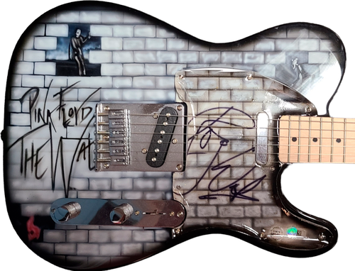 Pink Floyd Roger Waters Autographed Custom Airbrushed Fender Guitar