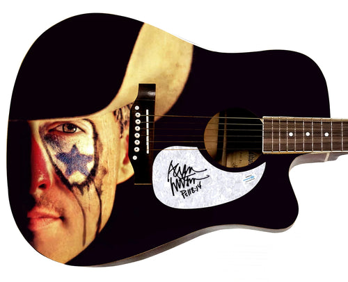 Aaron Watson Autographed Custom Graphics 1/1 Acoustic Guitar