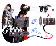 We Are Scientists Autographed Custom Graphics Photo Guitar