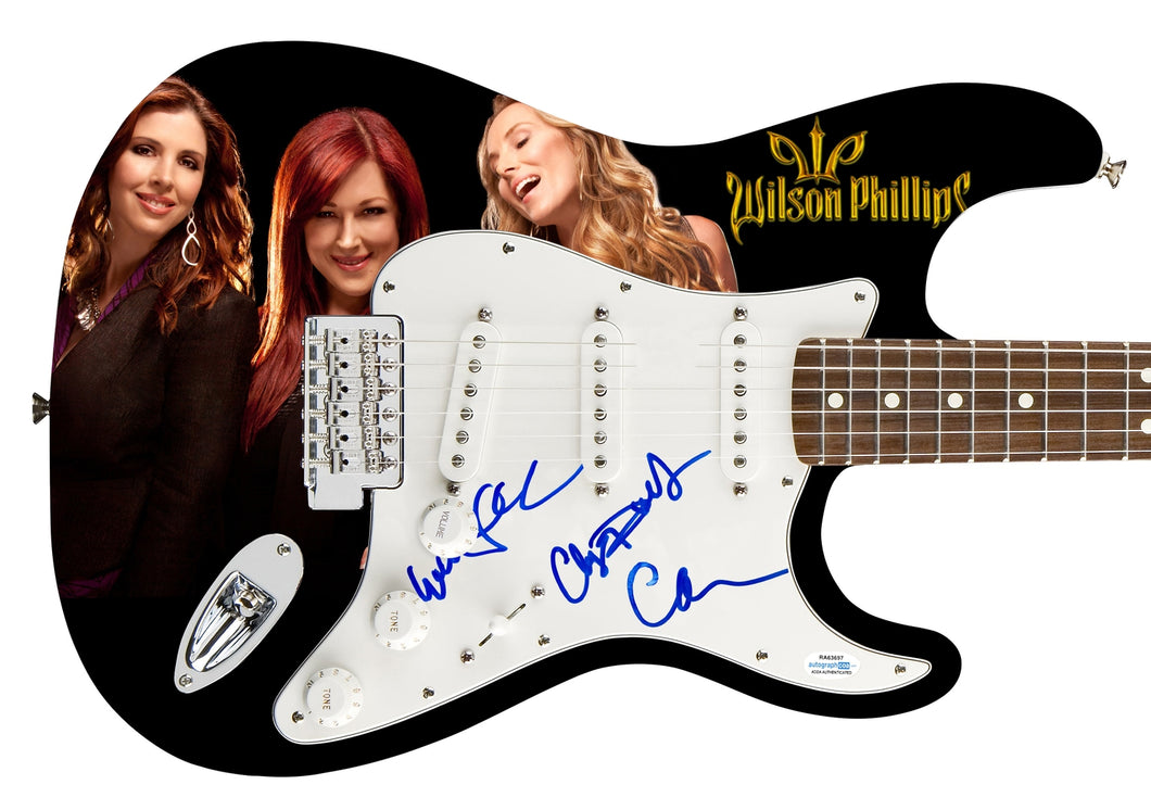 Wilson Phillips Autographed Signed Photo Graphics Guitar