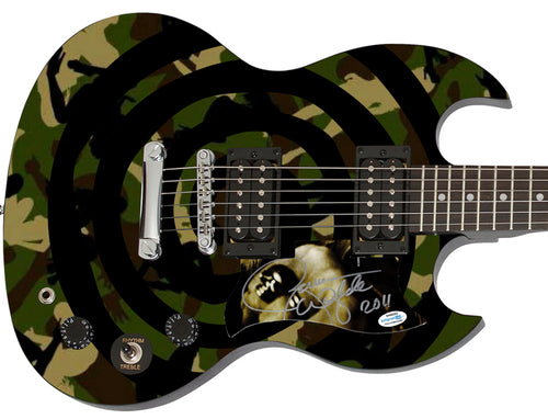 Zakk Wylde Autographed Custom Graphics Spiral Camo 1/1 Guitar