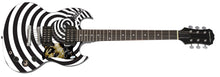 Load image into Gallery viewer, Zakk Wylde Autographed Custom Graphics White Black Spiral Guitar
