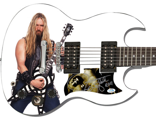 Zakk Wylde Autographed Signed Custom Graphics Guitar