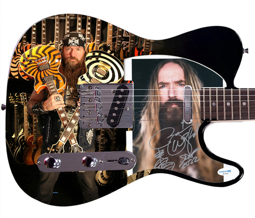 Zakk Wylde Signed w Sketch Spiral Dominance Custom Graphics Guitar