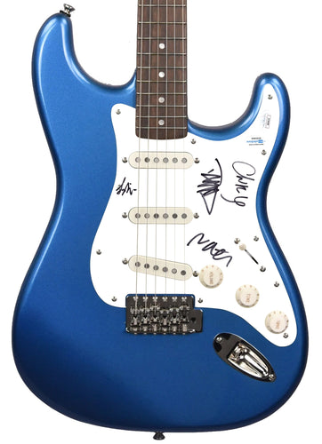 The Foo Fighters Autographed Fender Lake Placid Blue Electric Guitar