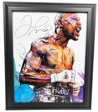 Load image into Gallery viewer, Floyd Money Mayweather Jr. Autographed Painting Art Print Framed Canvas  BAS
