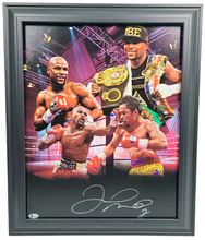 Load image into Gallery viewer, Floyd Money Mayweather Jr. Autographed Custom Art Print Framed Canvas  BAS
