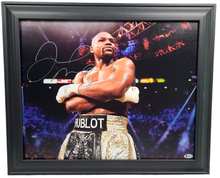 Load image into Gallery viewer, Floyd Money Mayweather Jr. Autographed Custom Photo Framed Canvas  BAS
