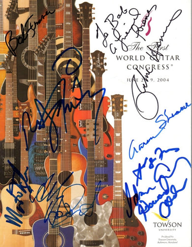 World Guitar Congress 04 Magazine Signed by 9 Havens Friedman+