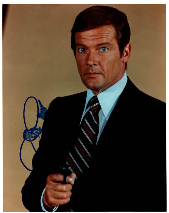 Roger Moore Autographed Signed 8x10 007 Photo 