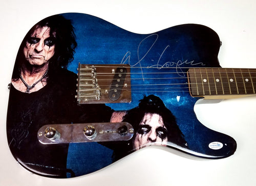 Alice Cooper Autographed Signed Custom Graphics Photo Guitar