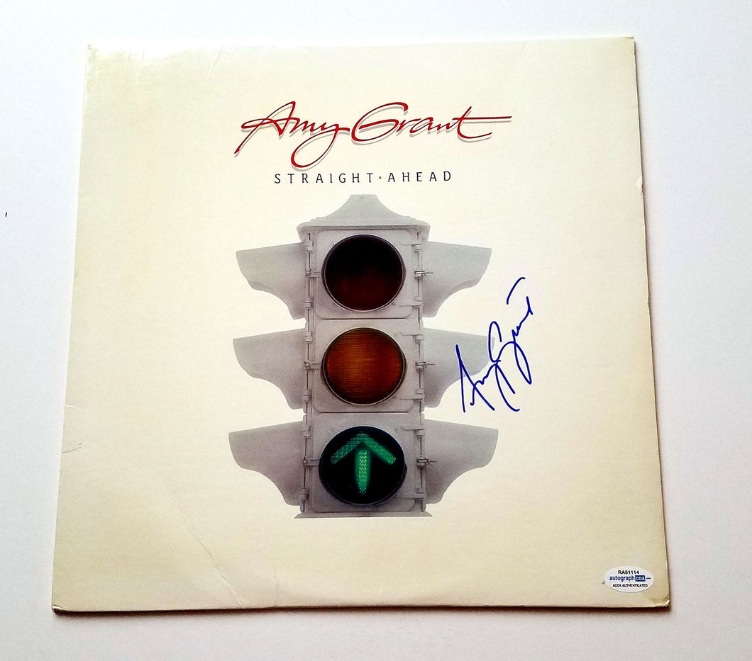 Amy Grant Autographed In Straight Ahead Album Cover LP