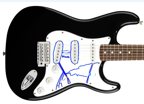 The Bright Black Autographed Signed Guitar