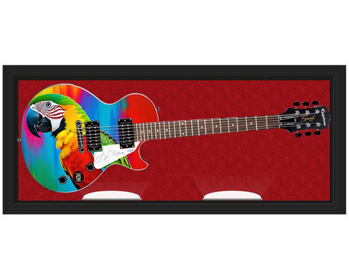 Jimmy Buffett Margaritaville Signed Custom Epiphone Guitar Custom Display