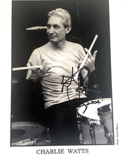 Load image into Gallery viewer, Rolling Stones Charlie Watts Autographed Signed 8x10 Drums Photo 2004
