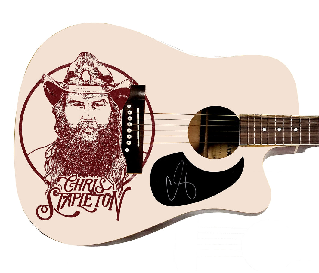 Chris Stapleton Autographed Signed Acoustic Graphics Guitar