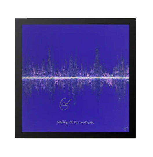 Eric Clapton Autographed Crossroads Soundwaves Artwork 24x24 Canvas ACOA