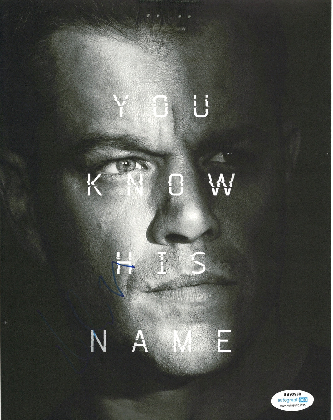 Matt Damon Autographed Signed Jason Bourne 8x10 Photo