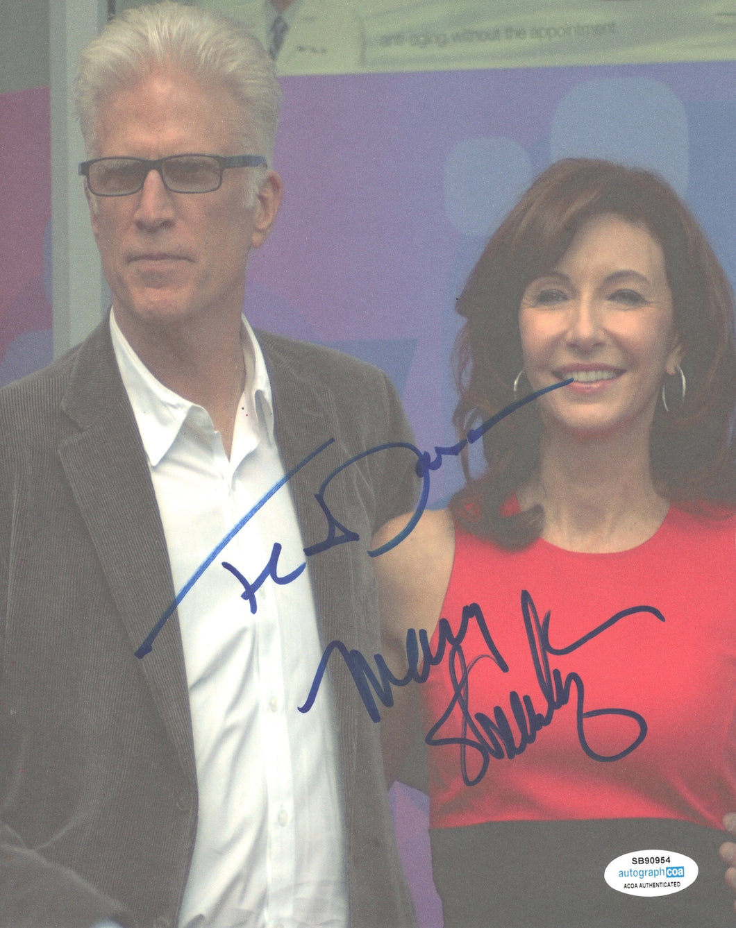 Ted Danson & Mary Steenburgen Autographed Signed 8x10 Gulliver's Travel Cardstock Photo