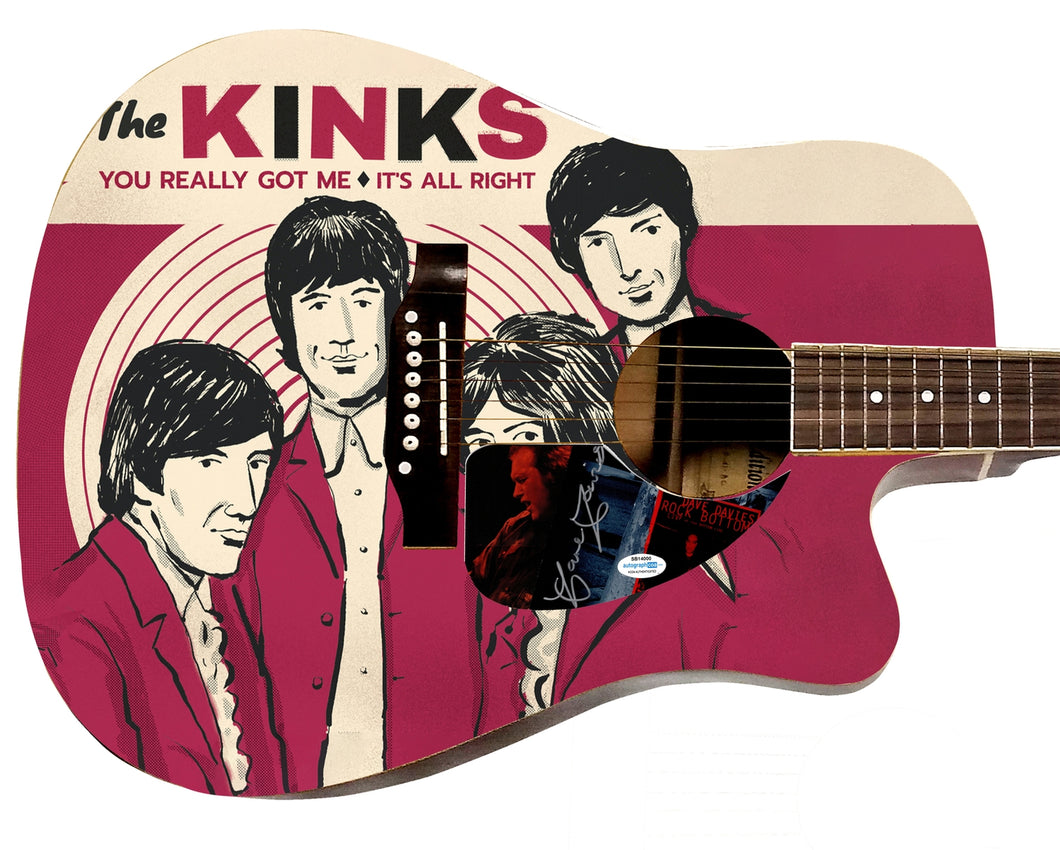 The Kinks Dave Davies Signed You Really Got Me Album Photo Guitar