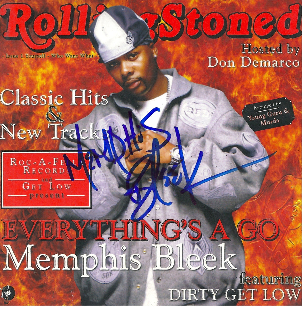 Memphis Bleek Autographed Rolling Stoned CD Cover RD 