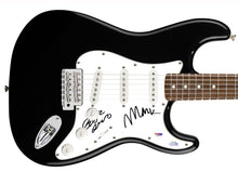 Load image into Gallery viewer, Devo Bob &amp; Mark Mothersbaugh Signed Autographed Guitar ACOA PSA
